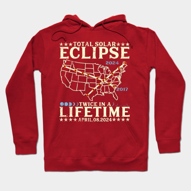 Twice In A Lifetime Solar Eclipse Shirt 2024 Total Eclipse Hoodie by aminaqabli